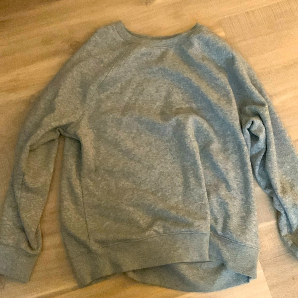 Gray crew neck